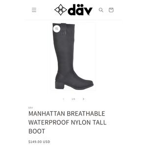 däv Manhattan Waterproof Tall Rain Boots Black | Faux Fur Lined | US 10
